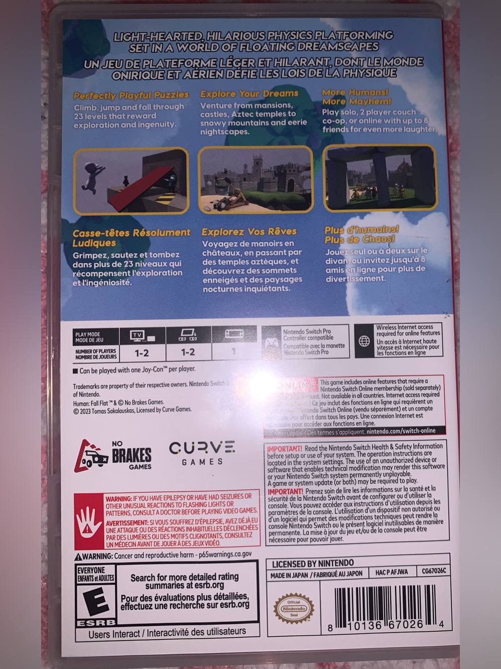 Nintendo Human: Fall Flat - Blue & White Cover (Switch) - Picture 3 of 3